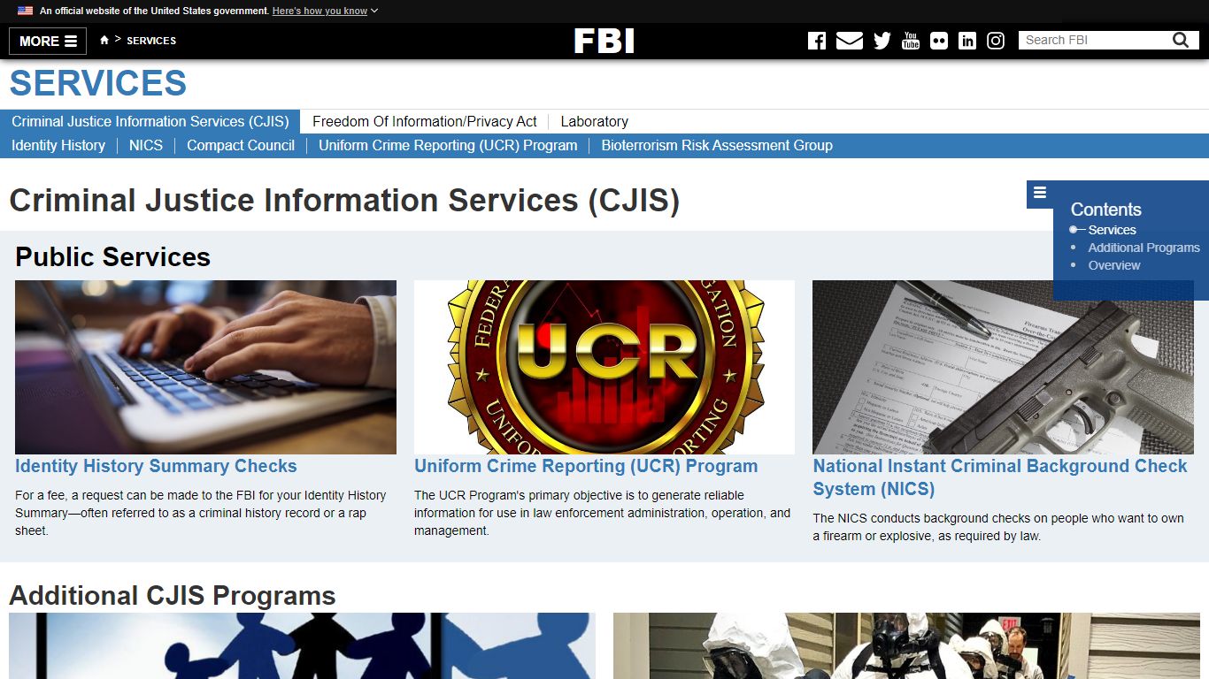 Criminal Justice Information Services (CJIS) — FBI