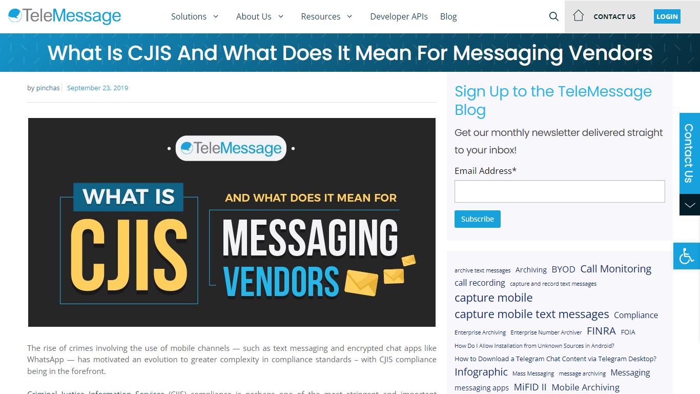 What Is CJIS And What Does It Mean For Messaging Vendors - TeleMessage